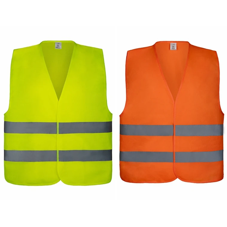 Жилет hi viz с логотипом на заказ трикотажный желтый полиэстеровый жилет из полиэстера 120 г/м2 ISO20471
