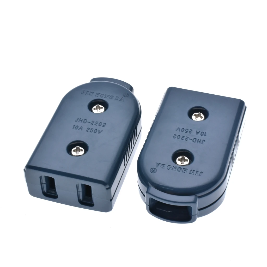 90 degree rotary power plug and socket, American connection with two flat foot joint JHD-2201 JHD-2202