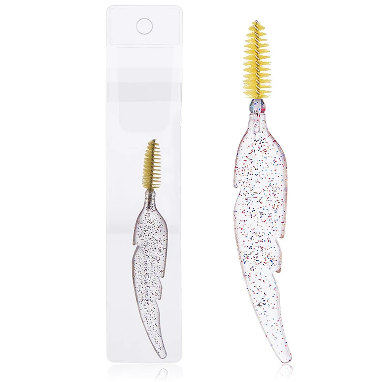 
Single Crystal Handle Transparent Eye Shadow Stick Eyelash Curl Eyebrow Comb 