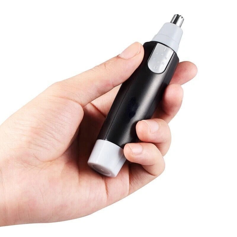 New Mens Womens Portable Electric Nose Hair Shaving Clipper Removal Shaver Black No Spray