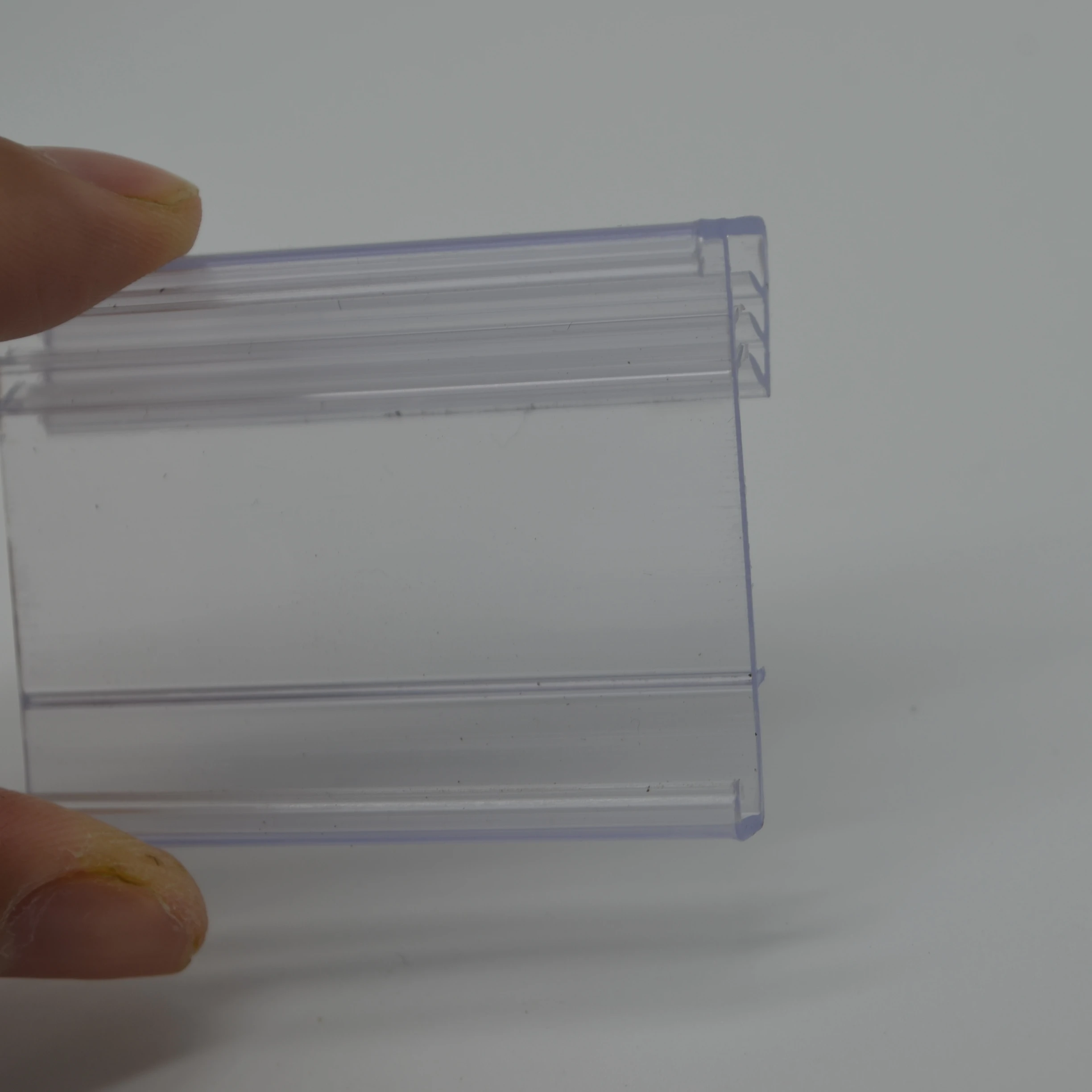 Supermarket shelf strip rail with option to mount protective cover digital esl electronic shelf label holder