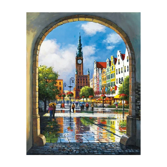 High Quality Living Room Decor Wall Art Animal Oil Chinese Flower New Year Christmas Wolf Dog Rabbit Tiger Diamond Painting