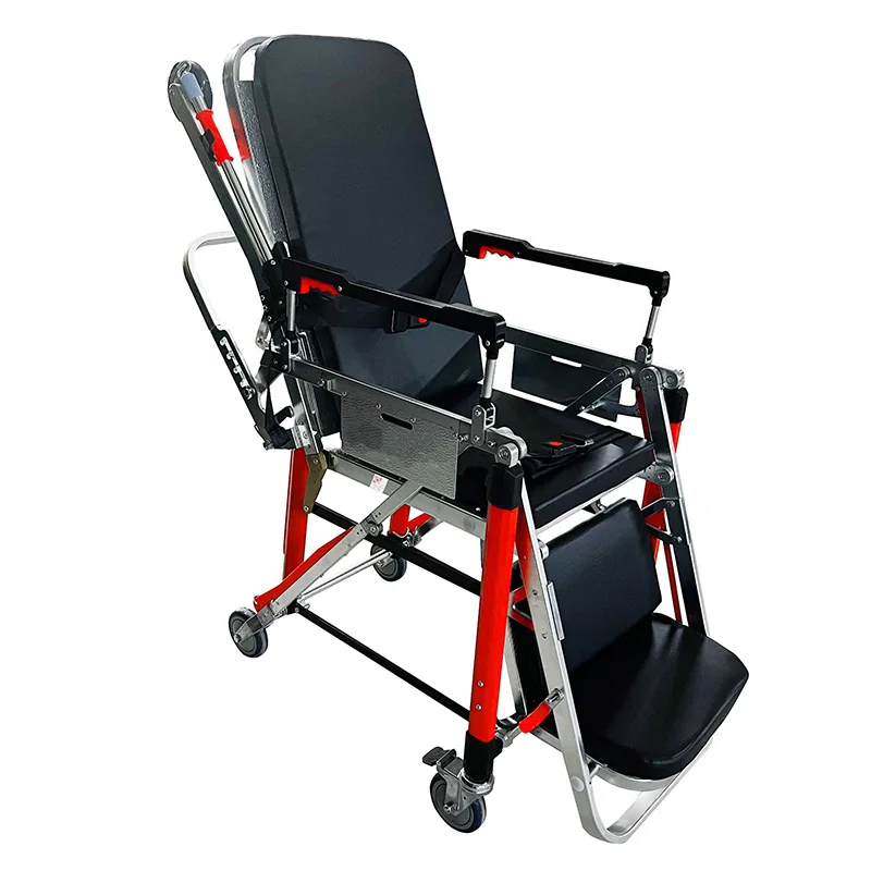 JQ-A1-4 Foldable Ambulance Transport Rescue Facility Wheelchair Bed Chair Stretcher