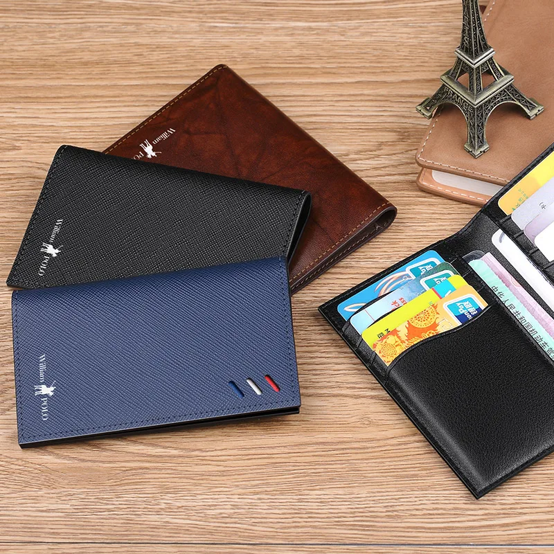 WILLIAMPOLO business portable fashion mini slim wallet credit card holders for men