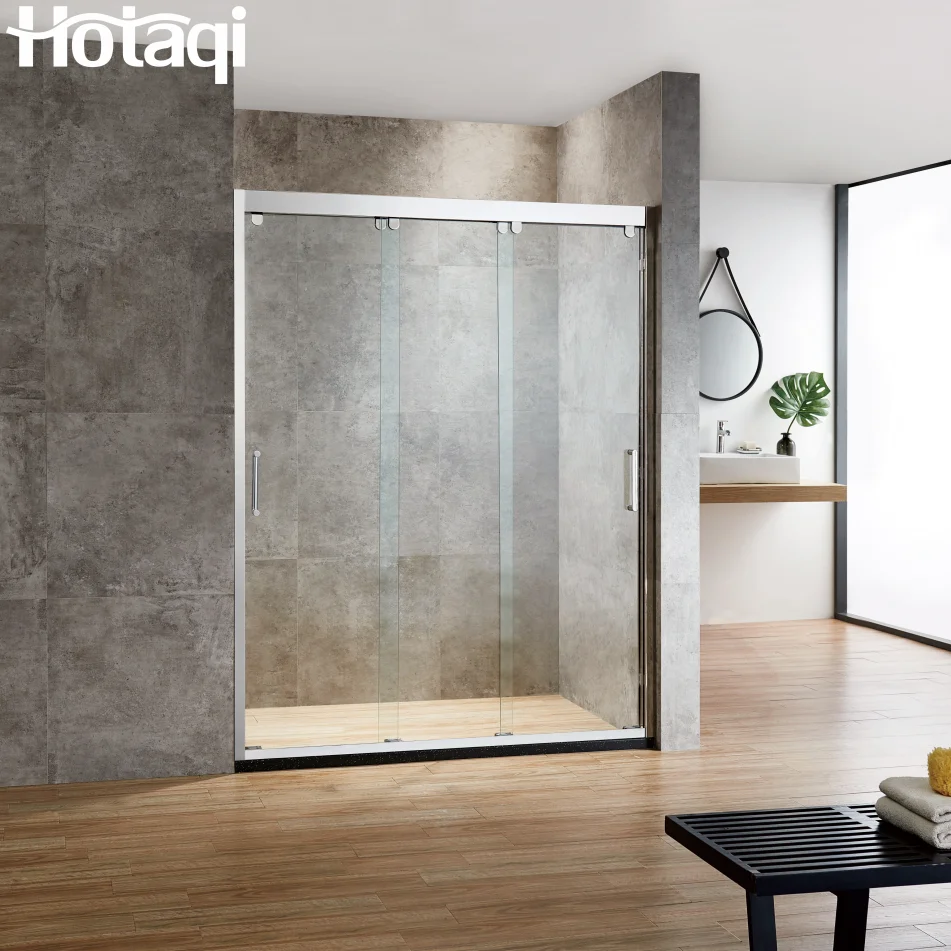 
Hotaqi triple folded sliding door, stainless steel frame, customized glass sliding door 