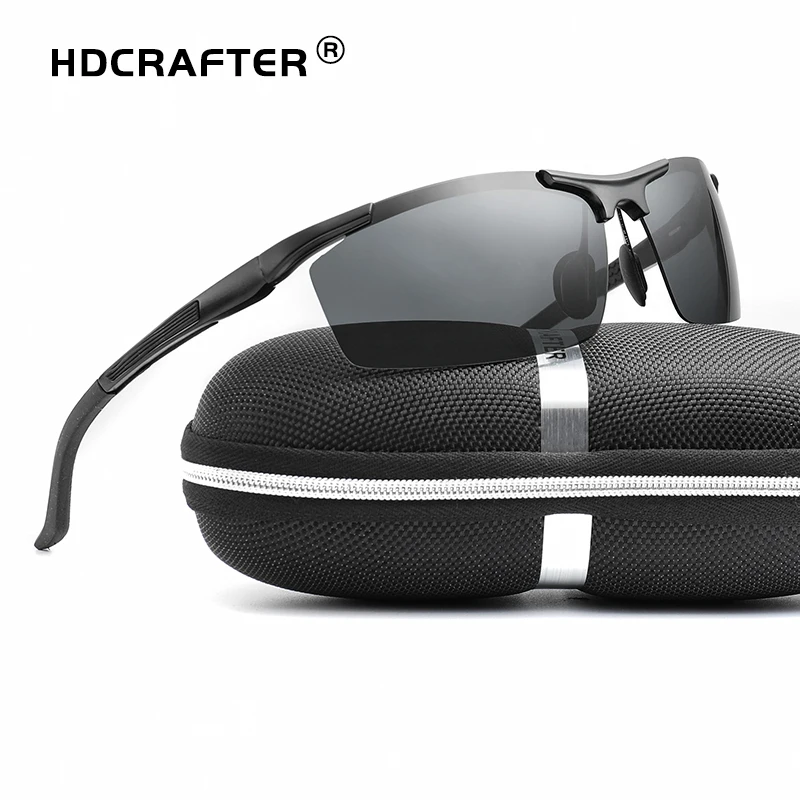  HDCRAFTER поляризованные солнцезащитные очки ночного видения Al-Mg мужские для вождения водительские зеркальные высококачественные uv400 оптовая продажа OEM
