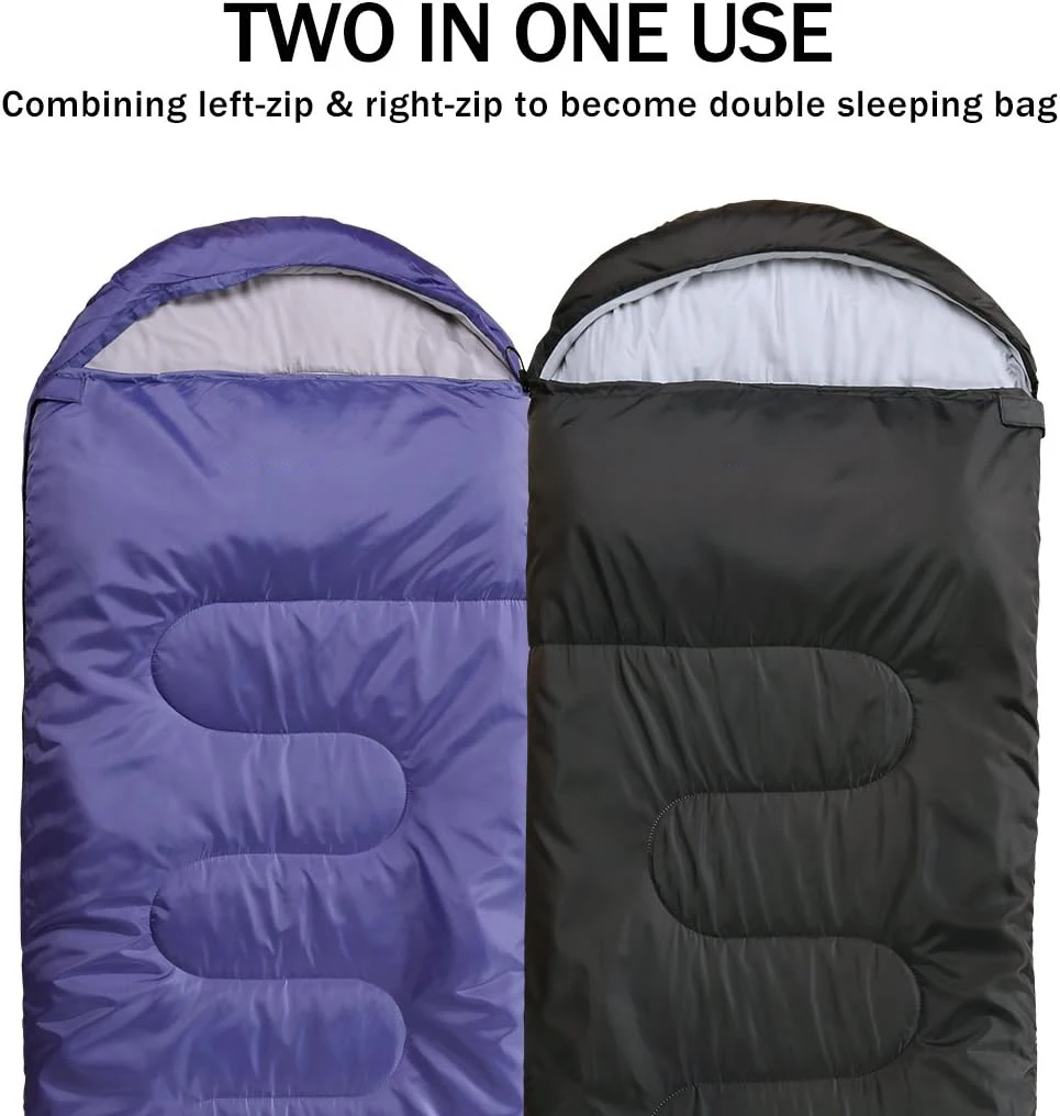 NPOT Sleeping Bag 4 Seasons Waterproof Warm Blanket Sleeping Bag with Compression Bag for Adults