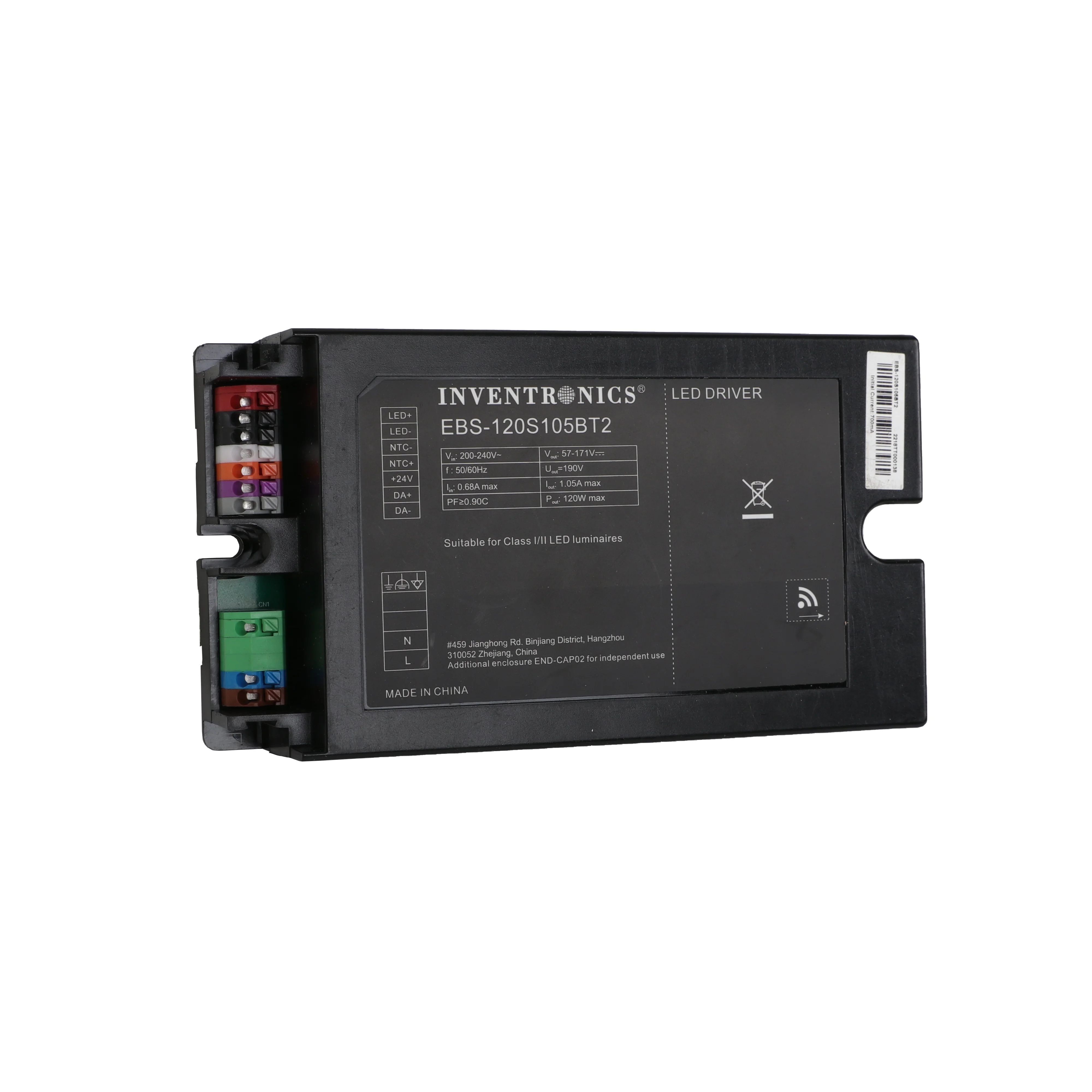 Inventronics затемнения светодиодный драйвер 120W 16V с цифровым адресным интерфейсом-2 питание шины 8-летней
