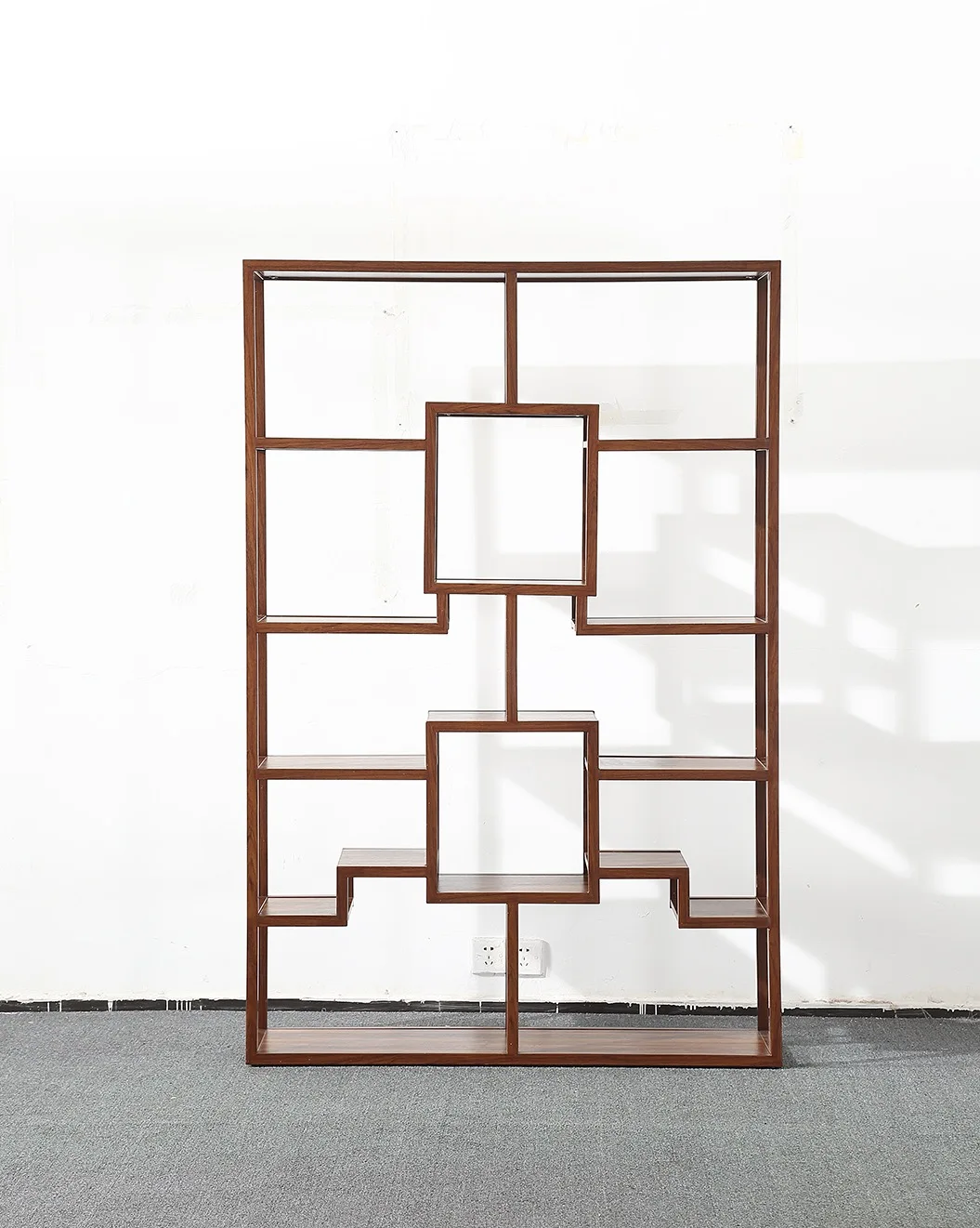 Modern Wooden Bookshelf 4-tier Folding Bookcases Home Office Industrial Metal Storage Racks