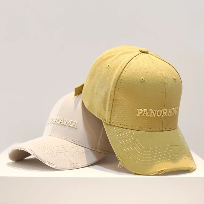 
Cotton unstructured baseball cap with embroidered logo, custom dad hats 