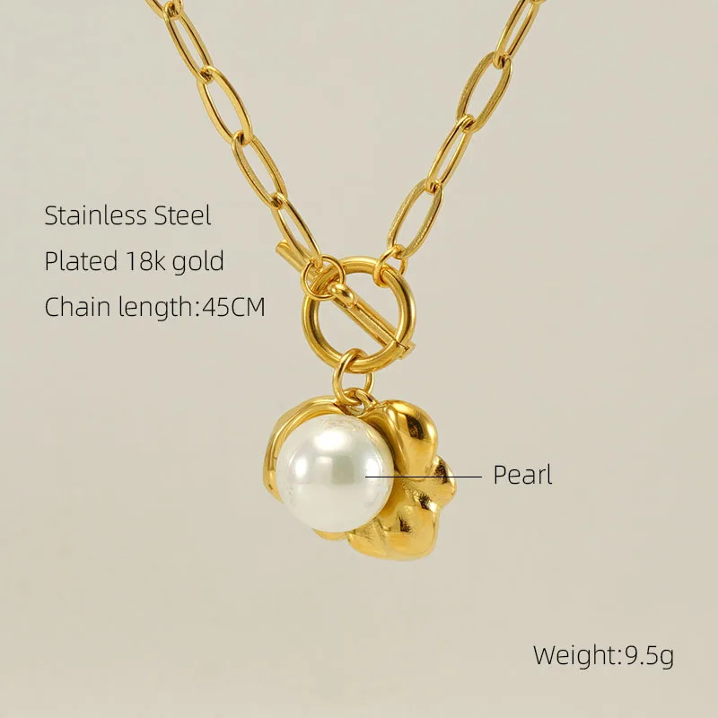 China wholesale zircon Pendant Low price fashion 18K Gold plating stainless steel necklace fresh water pearl Malachite necklace
