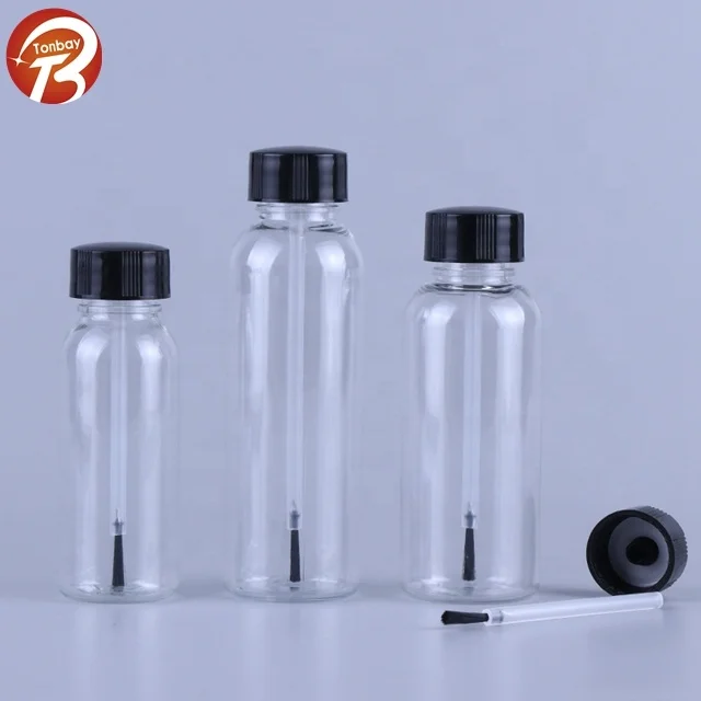 5ml to 100ml PET Plastic Bottle with Brush Cap for Nail Gel Shampoo Lotion and Skin Care Packaging Seal Type