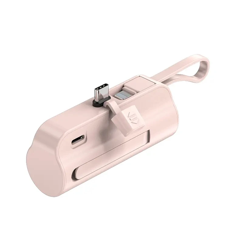 Capsule Portable Round Mini 5000 mah Power Bank Small Charger Connectable USB and Modern Travel Adapter for iphone 6s and ipad 2