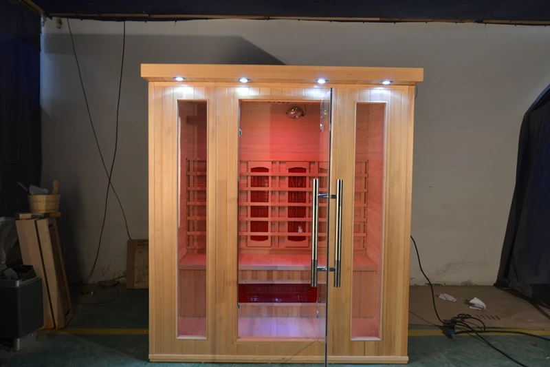 Large Size Indoor Infrared Sauna 4 Person Wood Infrared Sauna Room