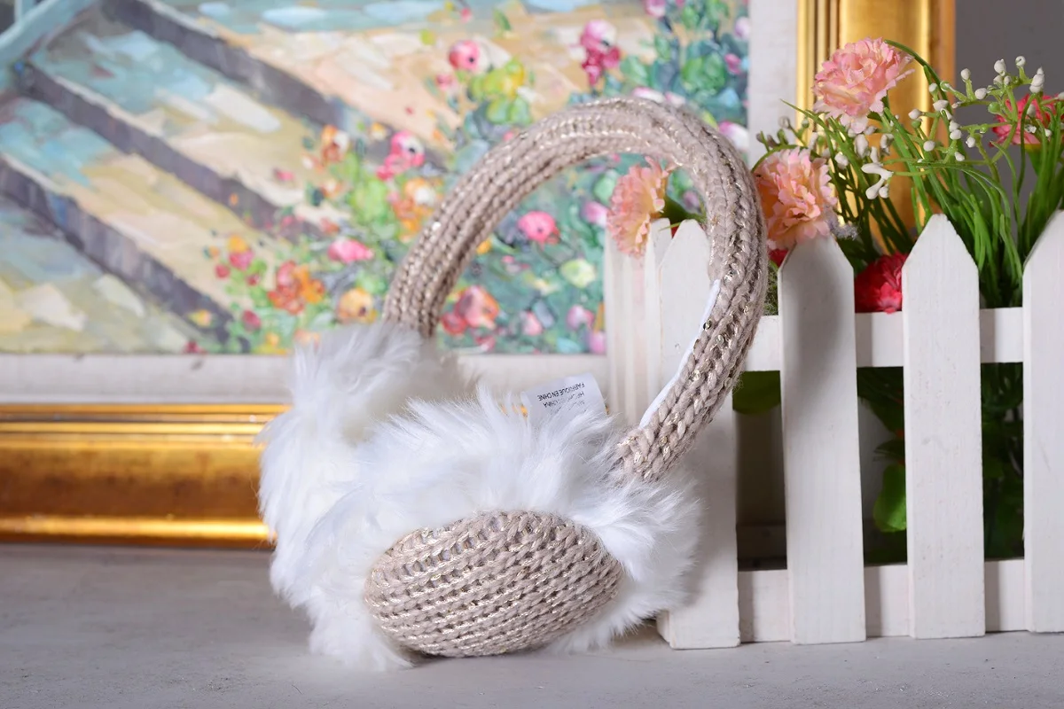 Winter warm earmuffs ladies foldable earmuffs cute version plush plus velvet windproof ear warmer