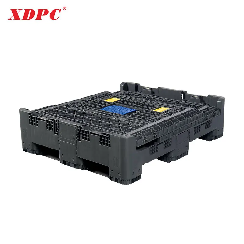 XDPC 1200x1000x1080mm Plastic Pallet Box Collapsible Foldable Plastic Pallet Container For Fruit And Vegetables