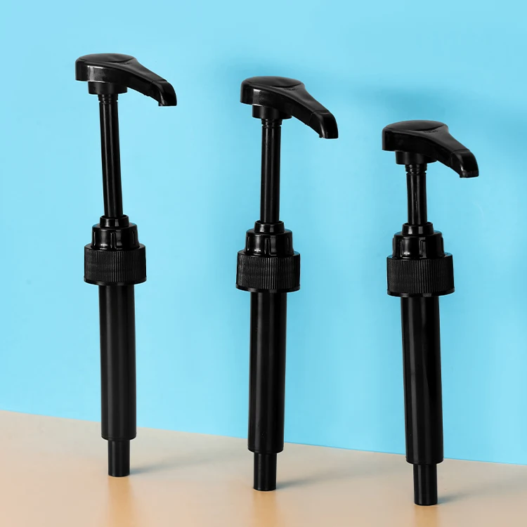 Manufacture Certificated 28/410 Food Grade Plastic black Pump sauce Dispenser Monin Syrup Pump