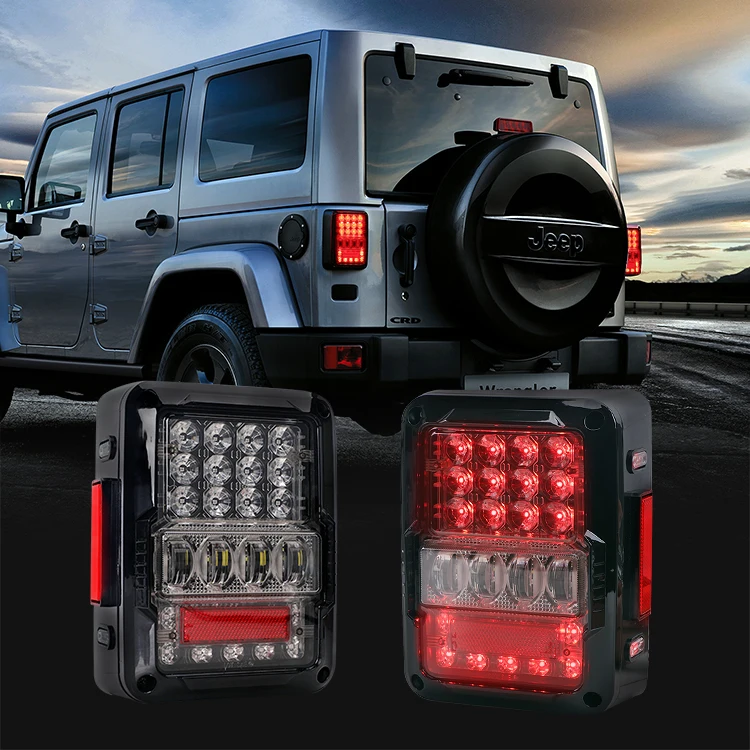 Led brake tail light Turn Signal & Back Up Taillight Assembly for Jeep Wrangler 2007-2017 JK