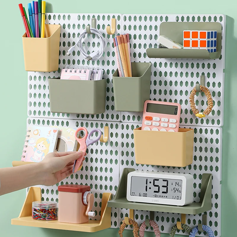 Metal Pegboard Wall Organizer / Pegboard Wall Organizer For Table / Wall Organizer Pegboard /