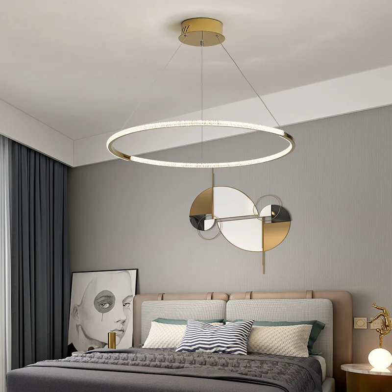 Nordic restaurant chandelier living room lamps modern minimalist home circular hall lamp
