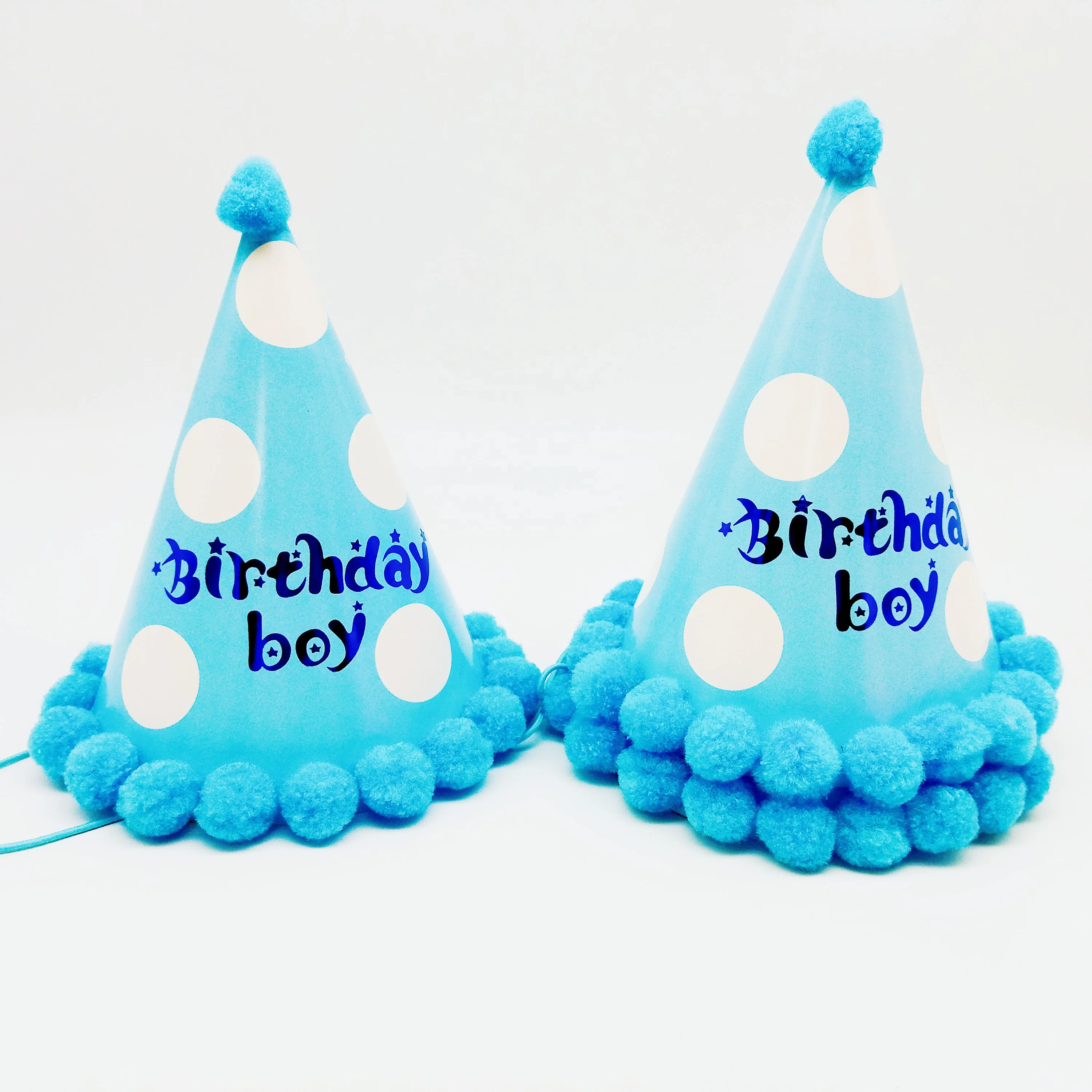 Boys and Girls Multi Colors Round Birthday Happy Hat Paper Party Hats