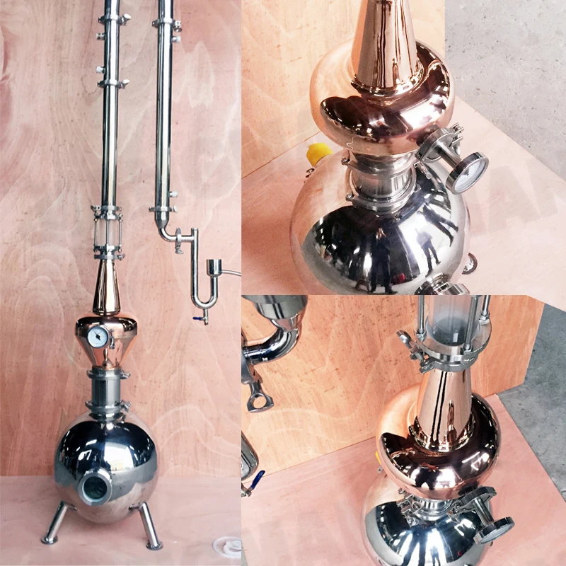 distillation equipment gin-10l copper wine water distiller alcohol moonshine st