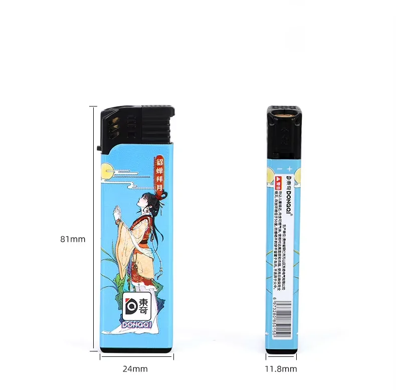 2024 Custom Logo Electronic Lighter Refillable Plastic Windproof Device for Cigarette Smoking Candle