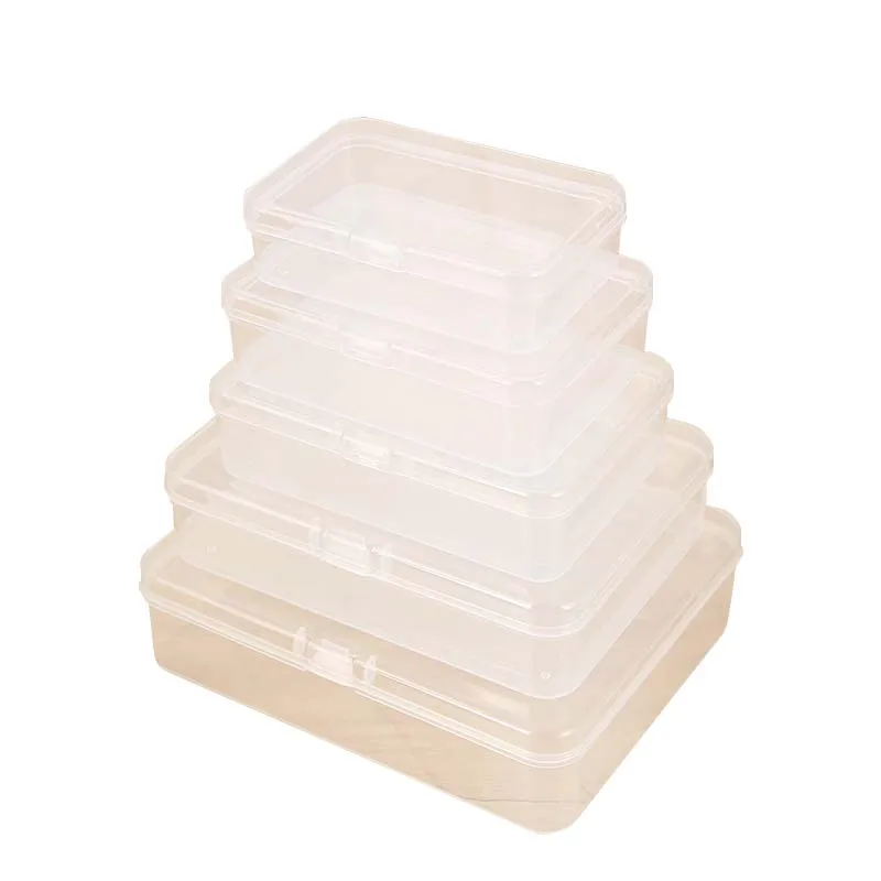 Custom Transparent Visible PP Plastic Box Clear Storage Case for Organizing Small Parts Container with Lock Buckle Lid Design