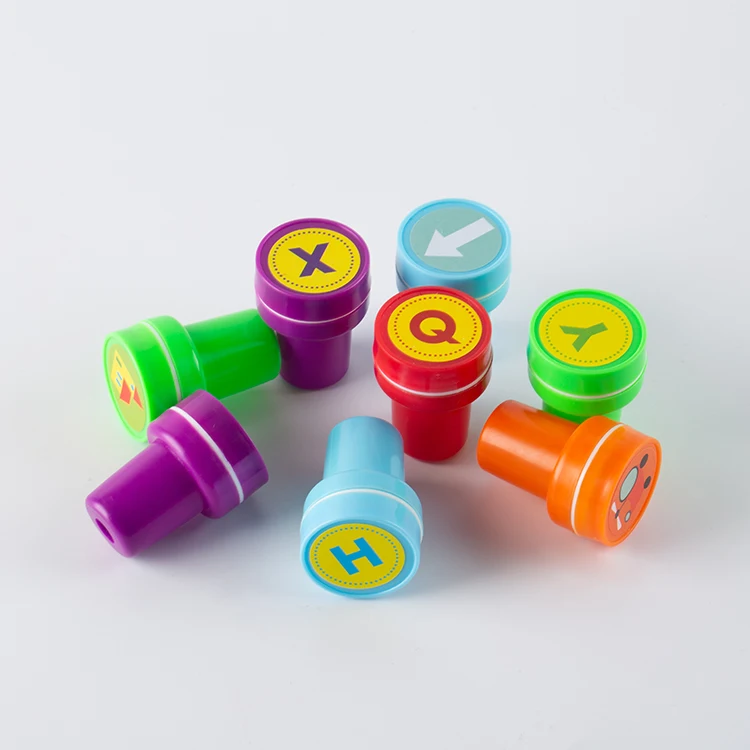 Manufacture OEM factory Custom Round shape self inking stamp for kids
