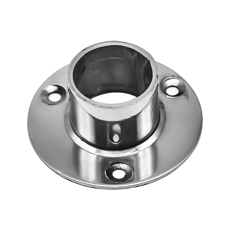 Stainless Steel Balustrade Stainless steel staircase Post Pipe Flange Balcony Decoratibve Stair Handrail Railing Tube Flange