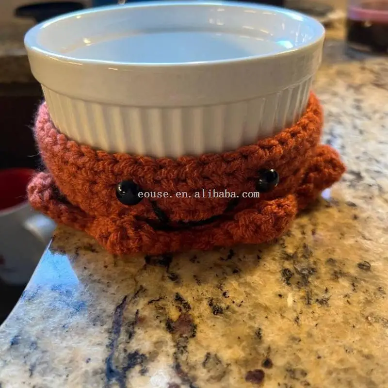 Cute Animal Macrame Table Mat Pad for Tea Coffee for Kitchen Use Cartoon Tea Mug Mats Animal Cushion Pad for Home