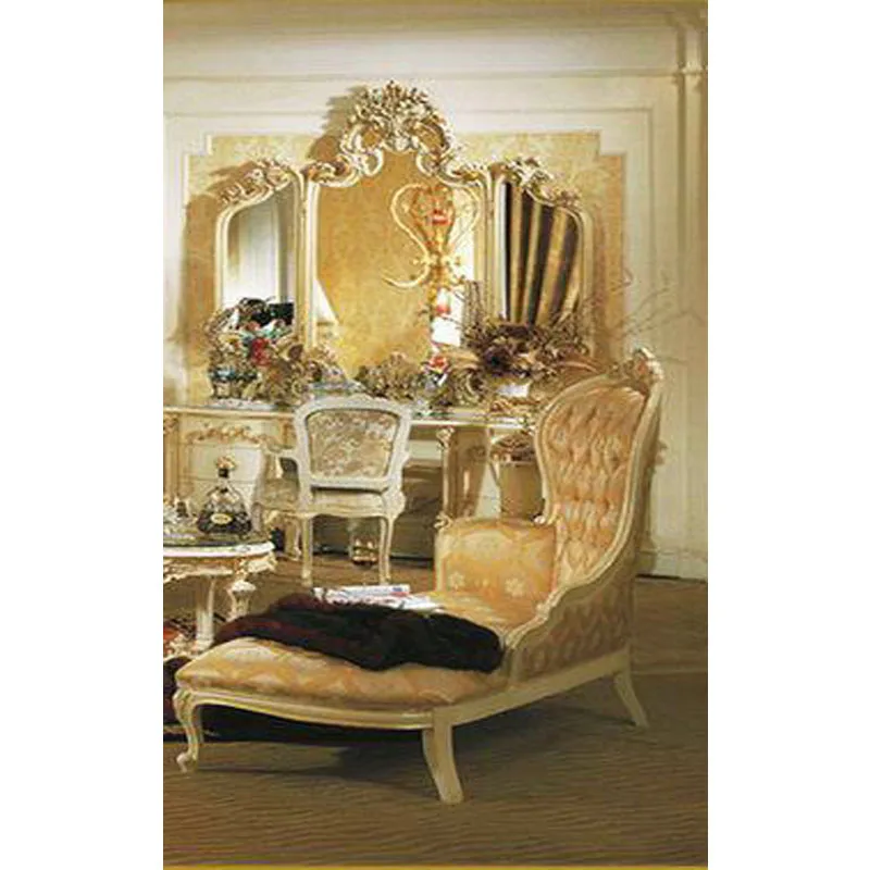 Hot selling European Luxury Classic Wooden Leather Gold Royal Beds Bedroom Furniture