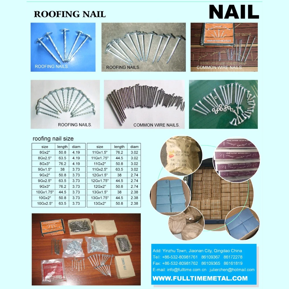 China Factory Iron Steel Smooth Shank Round Head Common Wire Nails