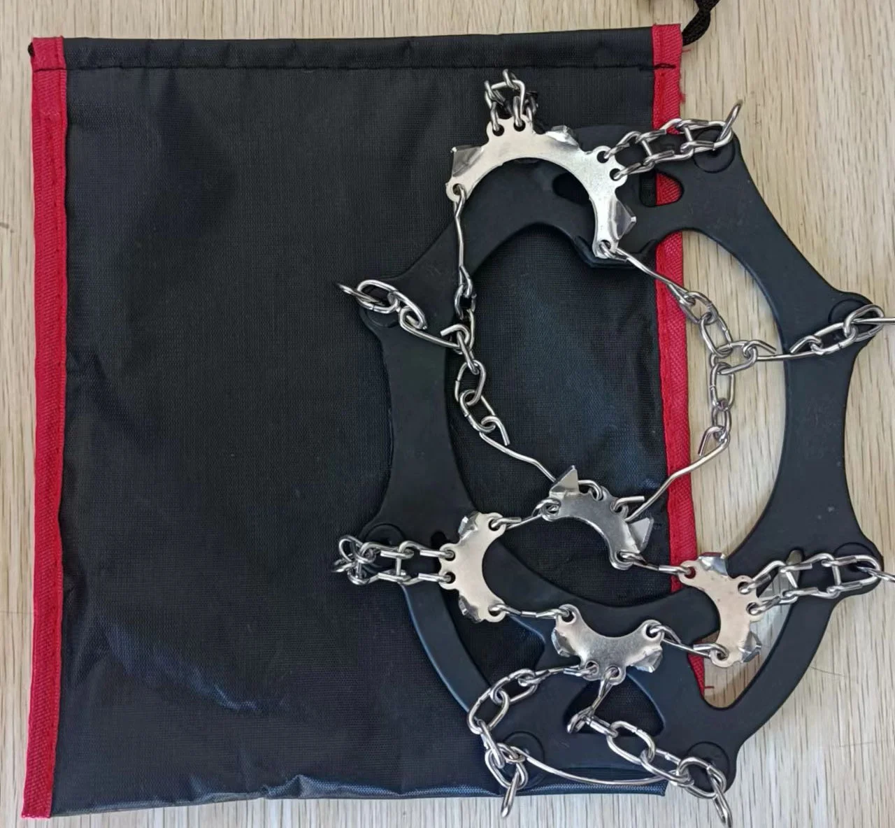 Ice Snow Grips Traction Cleats Shoes Grips 10-18 Spikes Boots Shoes Safe Protect Crampons Anti Slip Chain Shoe Ice Walker SAC02A