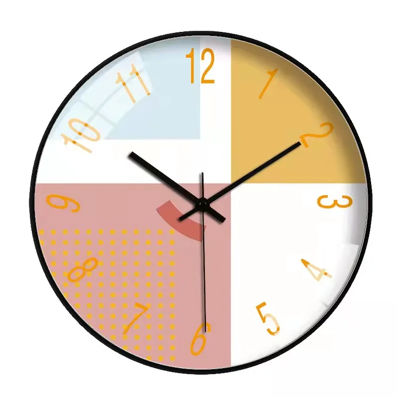 Wall clock machine [10 inches 25CM] wall clock living room modern color insert simple household quartz creative mute clock