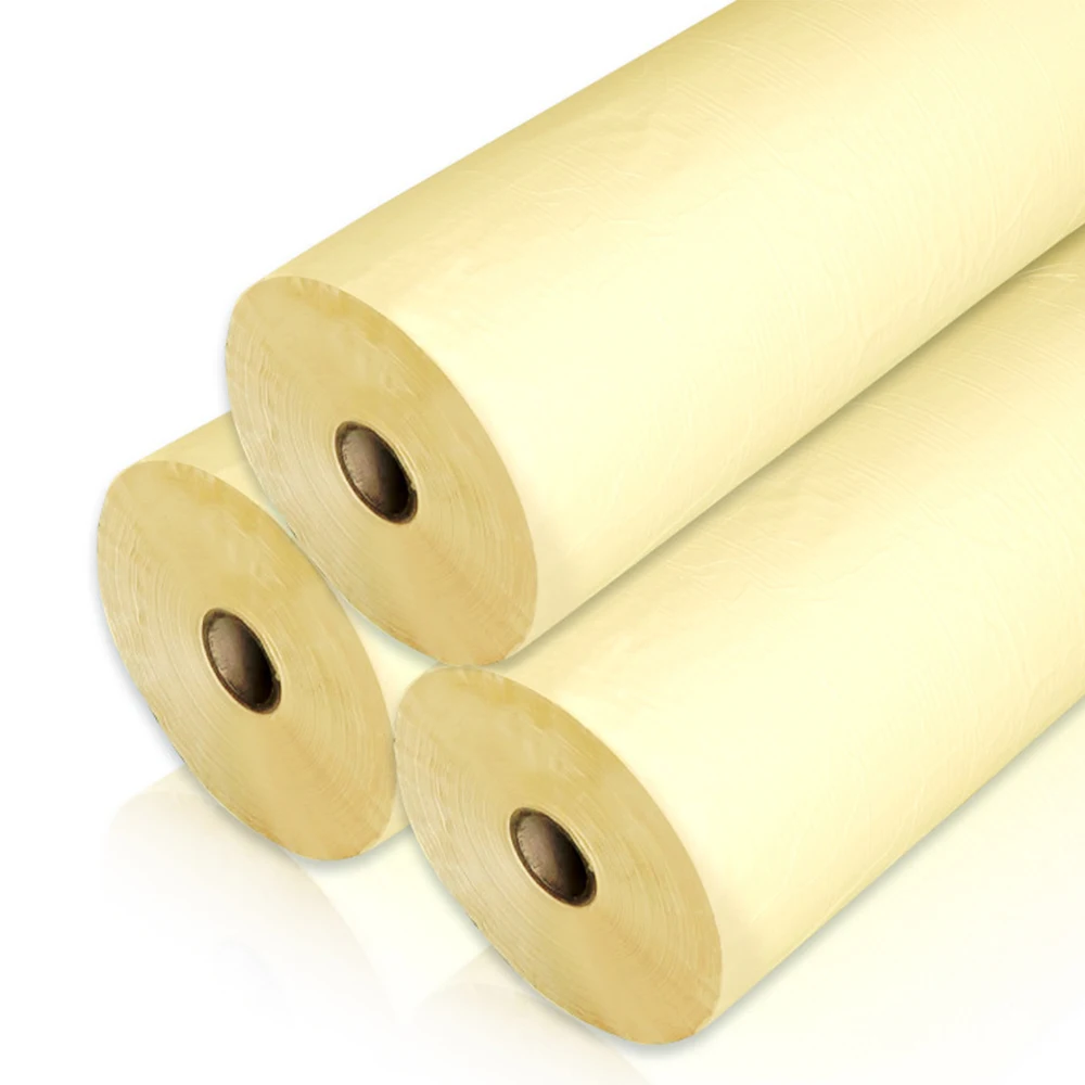 Professional india market masking tape jumbo roll thermal tape 150 degrees 140mic yellow color for house
