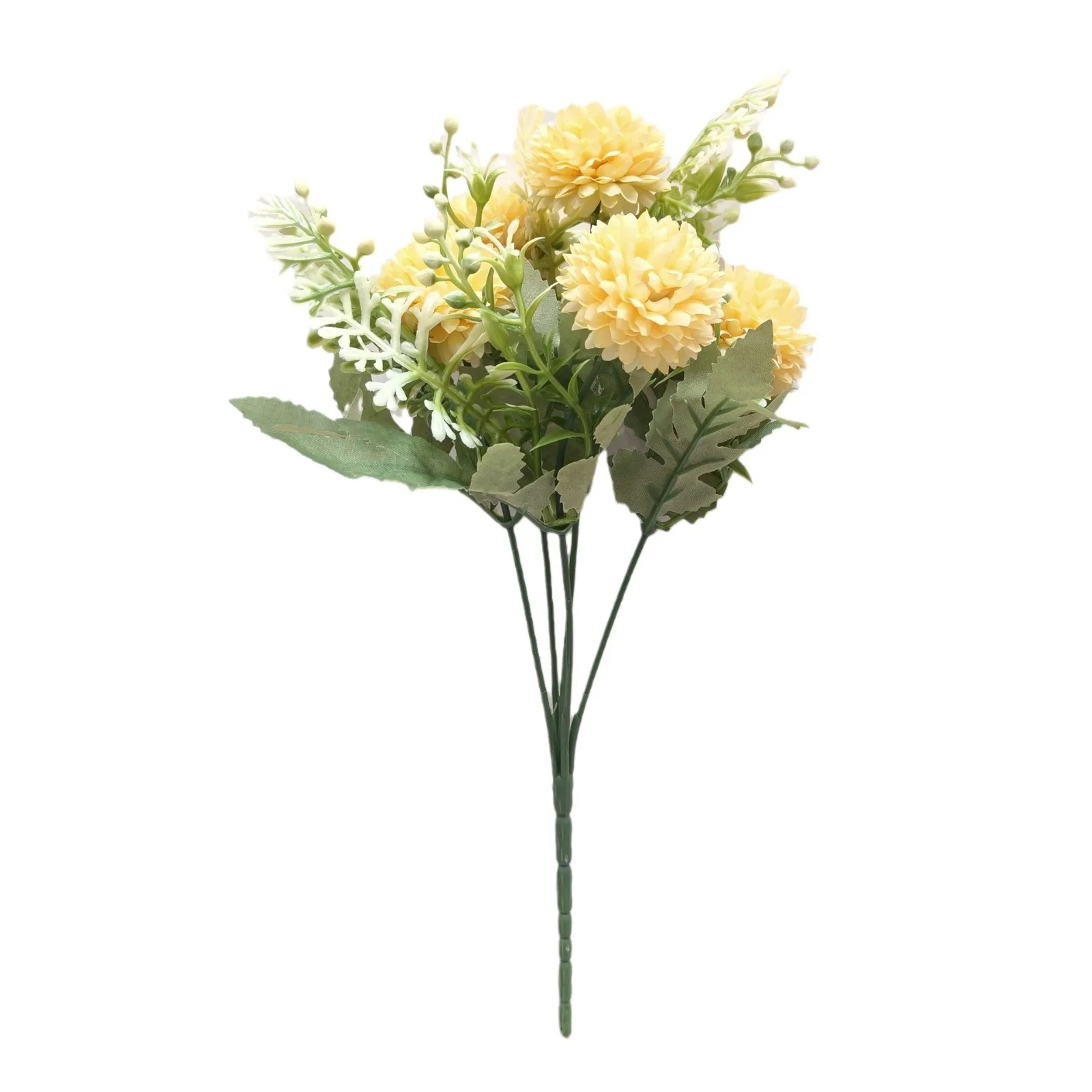 YIWAN wholesale spring 5 headed chrysanthemum silk flower for wedding decoration dahlia Chrysanthemum in the composite family