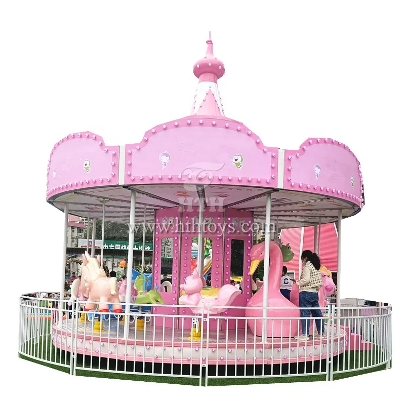Factory price Outdoor 16 seat Merry go round  Luxury Carousel Rides carousel kiddie rides for sale