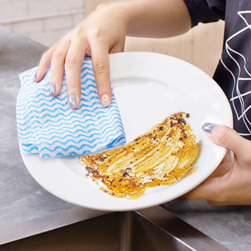 Wholesale Multipurpose Household Super Absorbent Kitchen Products Disposable Wiping Rag Roll Dish Washing Towel Cleaning Cloth