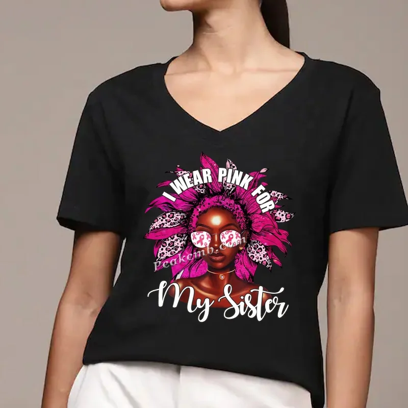 Breast Cancer Faith Breast-Cancer Awareness T-Shirt Graphic Tee Women T Shirts