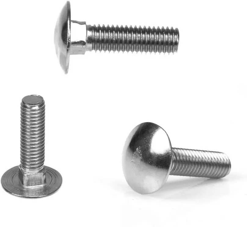 Factory Wholesale Cheap Price M6 Carriage Bolts Stainless Steel Round Head Square Neck Screws Coach Bolt
