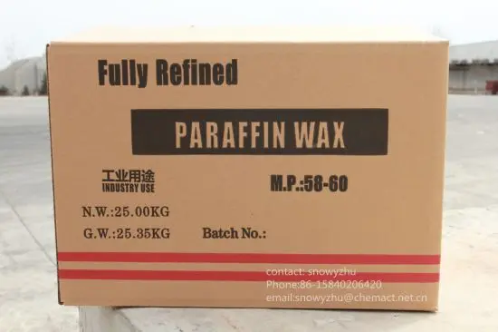 Kunlun Brand Fully Refined Paraffin Wax 58/60 Deg. C parafina para velas 140/145
