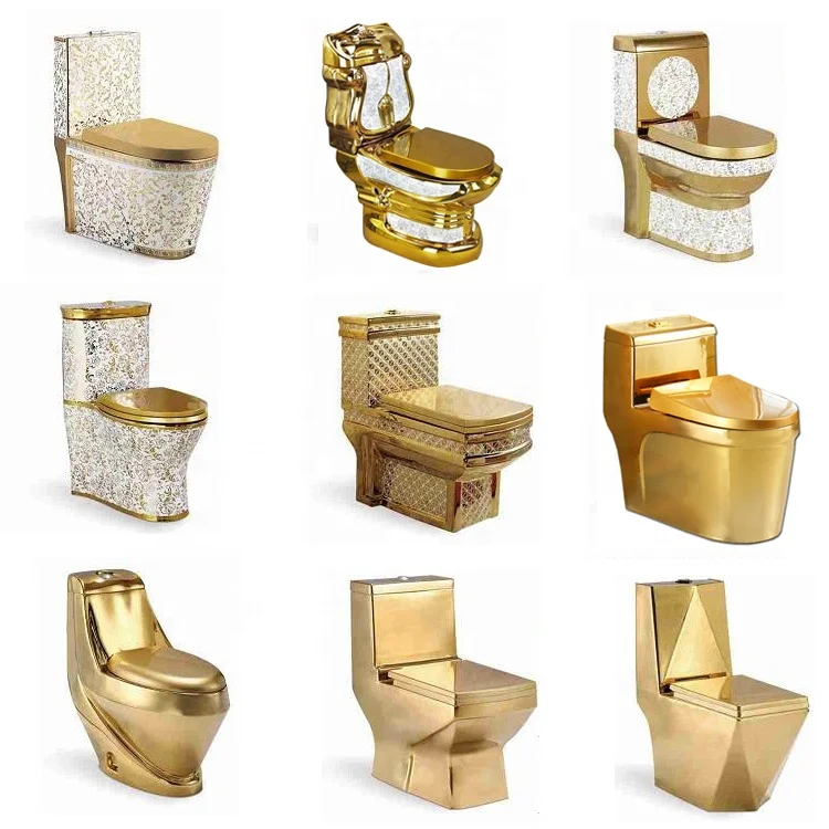 
A grade quality sanitary ware ceramic golden color one piece types girl wc toilet bowl  (1600072912260)