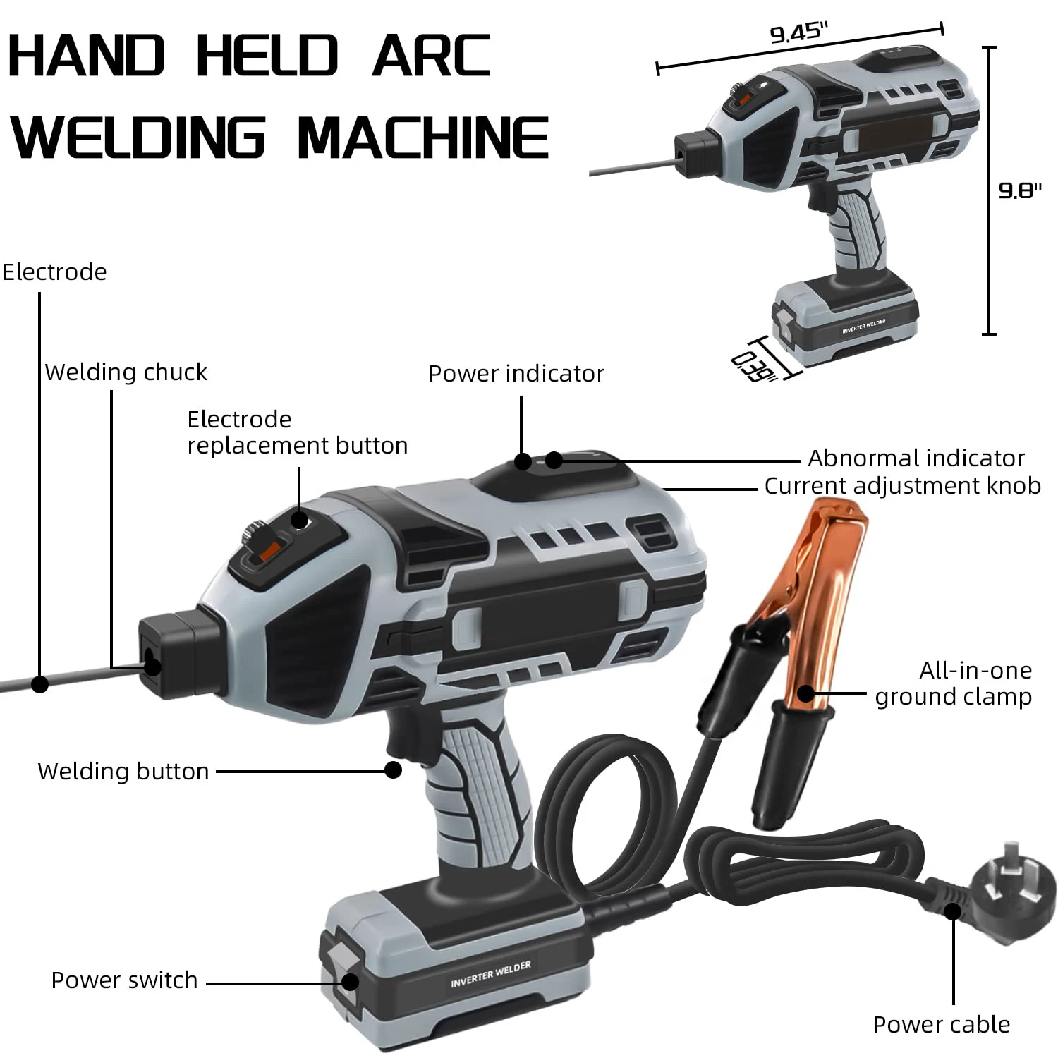 220V DIY Portable Stick Welding Machine Mini Hand Held MMA Welder for Hardware Owner E-Commence