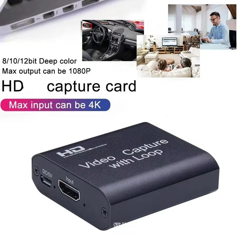 Manufacturer HD video capture card 4K usb2.0 HD game live capture box driver-free capturer
