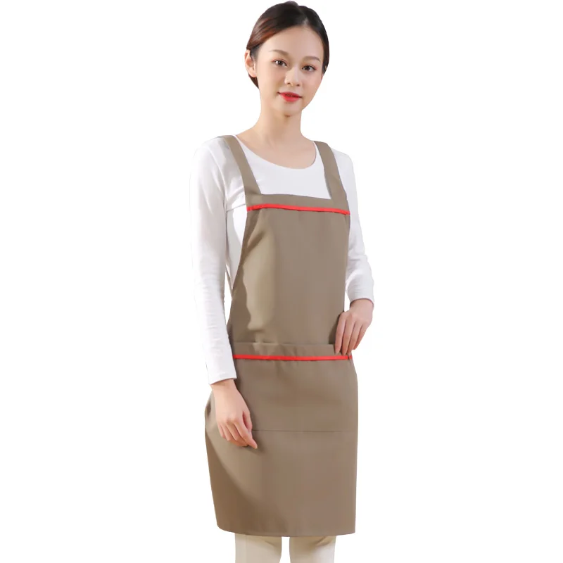 
Adjustable Bib Masonic Briefcase Bag Manicure Personalize Resistant with Pockets Cooking Barista Women Men Chef Kitchen Apron 