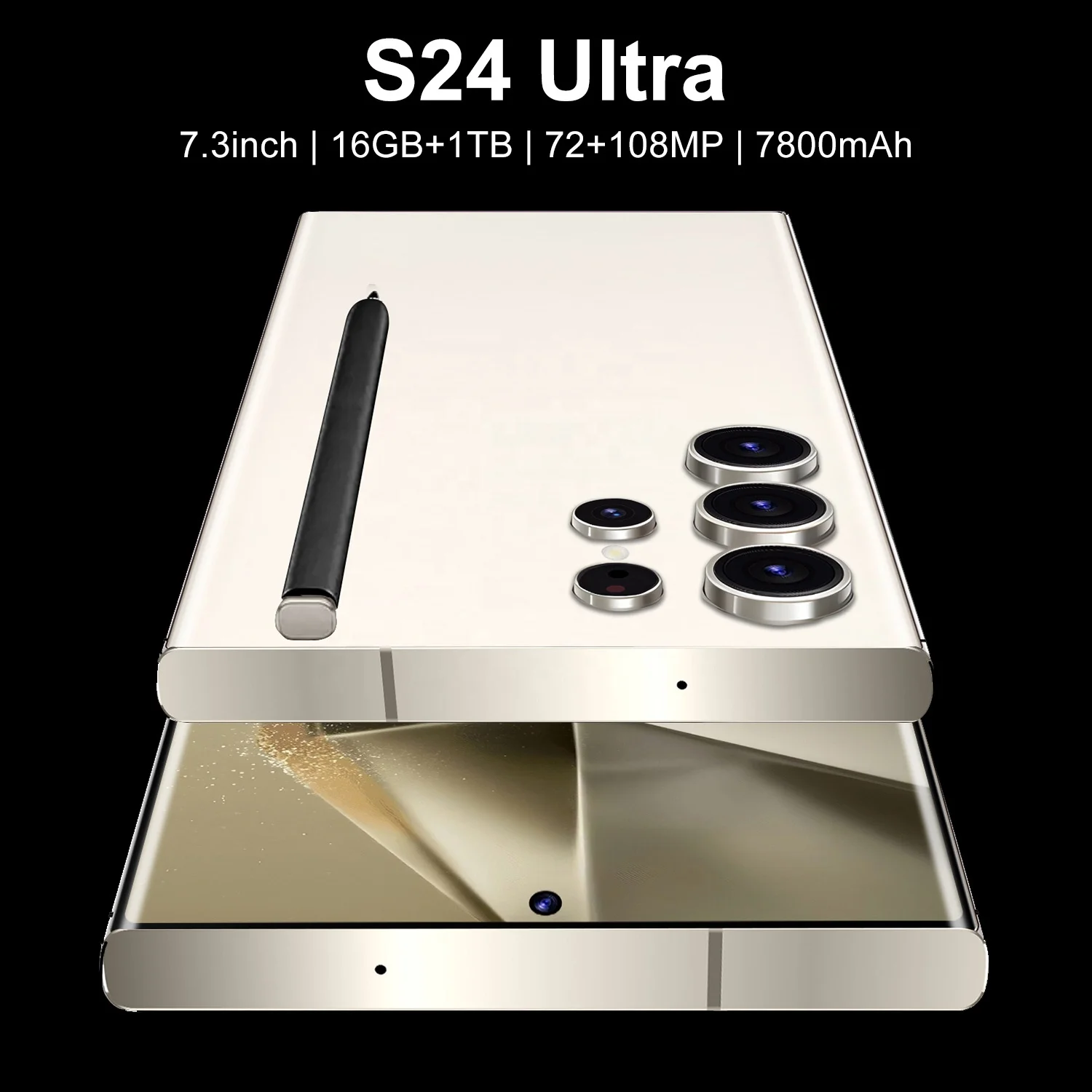 Wholesale S24 Ultra 7.3 Inch display Unlocked Mobile Phones Dual SIM 16GB+1TB All Languages Android 5G SmartPhones