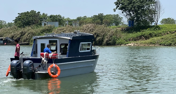 Kinocean  8.2m Aluminum Cabin  Boat Landing Craft Fishing Boat Rowing Vessel For Sale