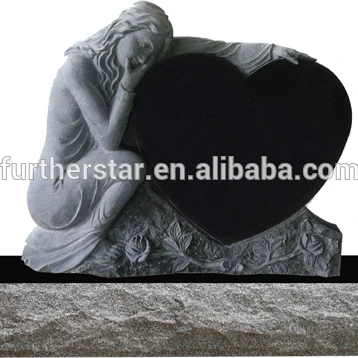 Grieving woman black tombstones,tombstone