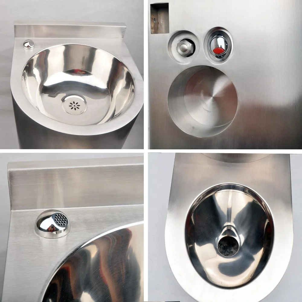 
Stainless Steel Combination Toilet Pan Prison Toilet And Sink Combos 
